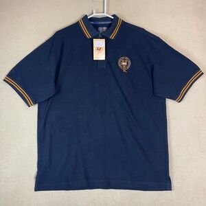 University of‎ Oxford Line 7 XXL Navy Blue Polo Shirt Embroidered Menswear